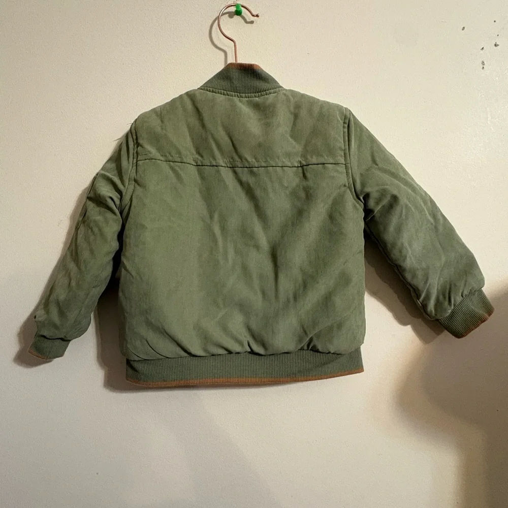 Aspen Kids Boys 18 Month‎ bomber jacket Olive green zip closure Lion patch NWT